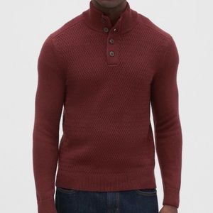 Banana Republic mock neck textured wool blend sweater size XL